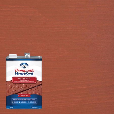 THOMPSONS WATERSEAL Wood Sealer Solid Sedona Red Waterproofing Wood Sealer 1 gal TH.093201-16